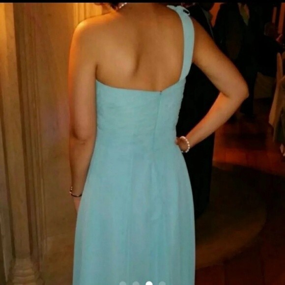 Bill Levkoff Teal Floral Ruffle Strap Sweetheart Neck Chic Feminine Edgy Dress 6 - Picture 3 of 3